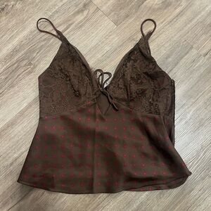 NWT Abercrombie Bella tie front cami